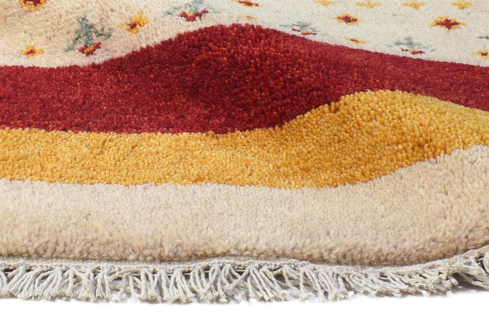1' X 2' Rug Wool Beige Southwestern Hand Knotted American Tribal Small Carpet 7865059311765