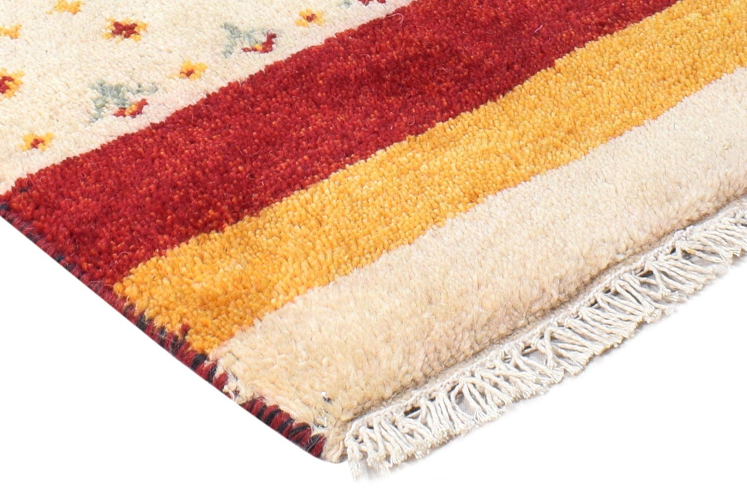 1' X 2' Rug Wool Beige Southwestern Hand Knotted American Tribal Small Carpet 7865059311765
