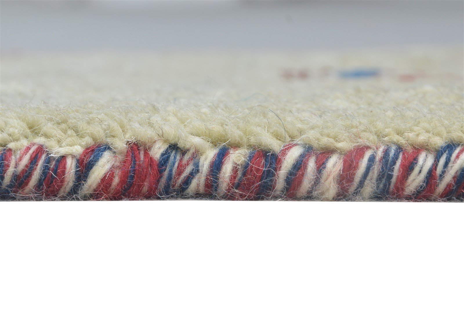 1' X 2' Rug Wool Beige Southwestern Hand Knotted Gabbeh Tribal Small Carpet 7865099124885
