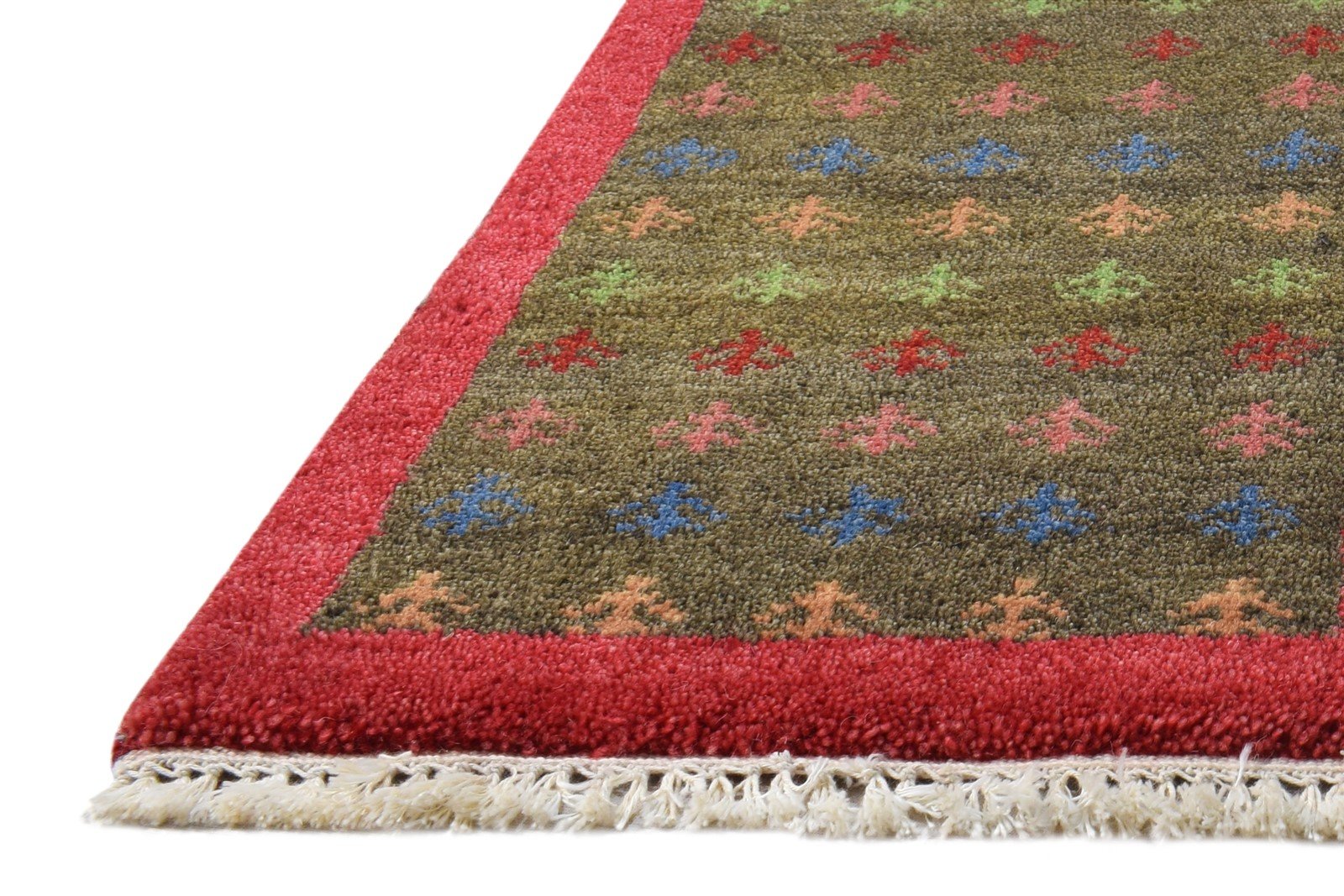 1' X 2' Rug Wool Brown Persian Hand Knotted Southwestern Tribal Small Carpet 7865180684437