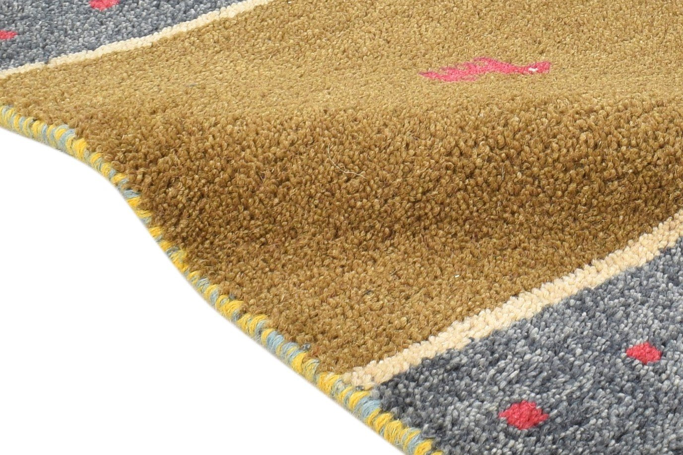 1' X 2' Rug Wool Brown Southwestern Hand Knotted Gabbeh Tribal Small Carpet 7865099288725