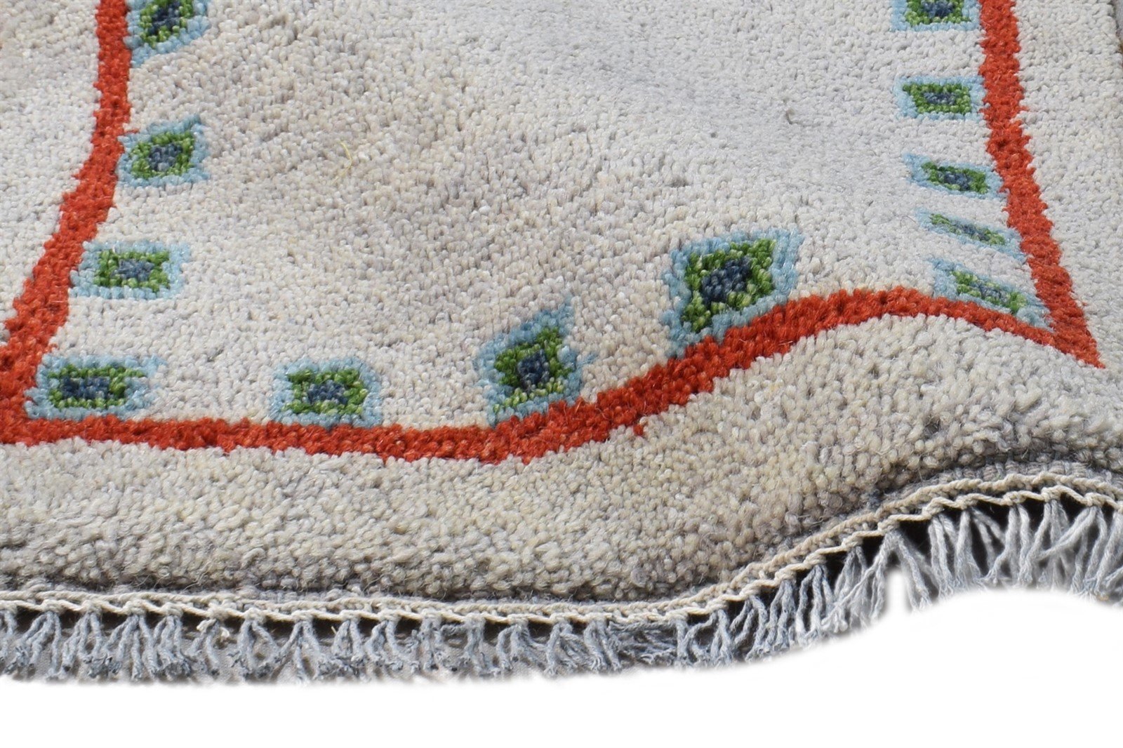 1' X 2' Rug Wool Grey Persian Hand Knotted Southwestern Tribal Small Carpet 7865181995157