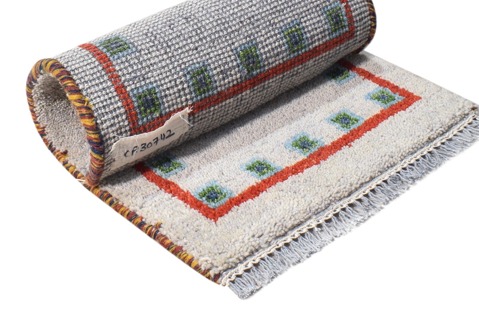 1' X 2' Rug Wool Grey Persian Hand Knotted Southwestern Tribal Small Carpet 7865181995157