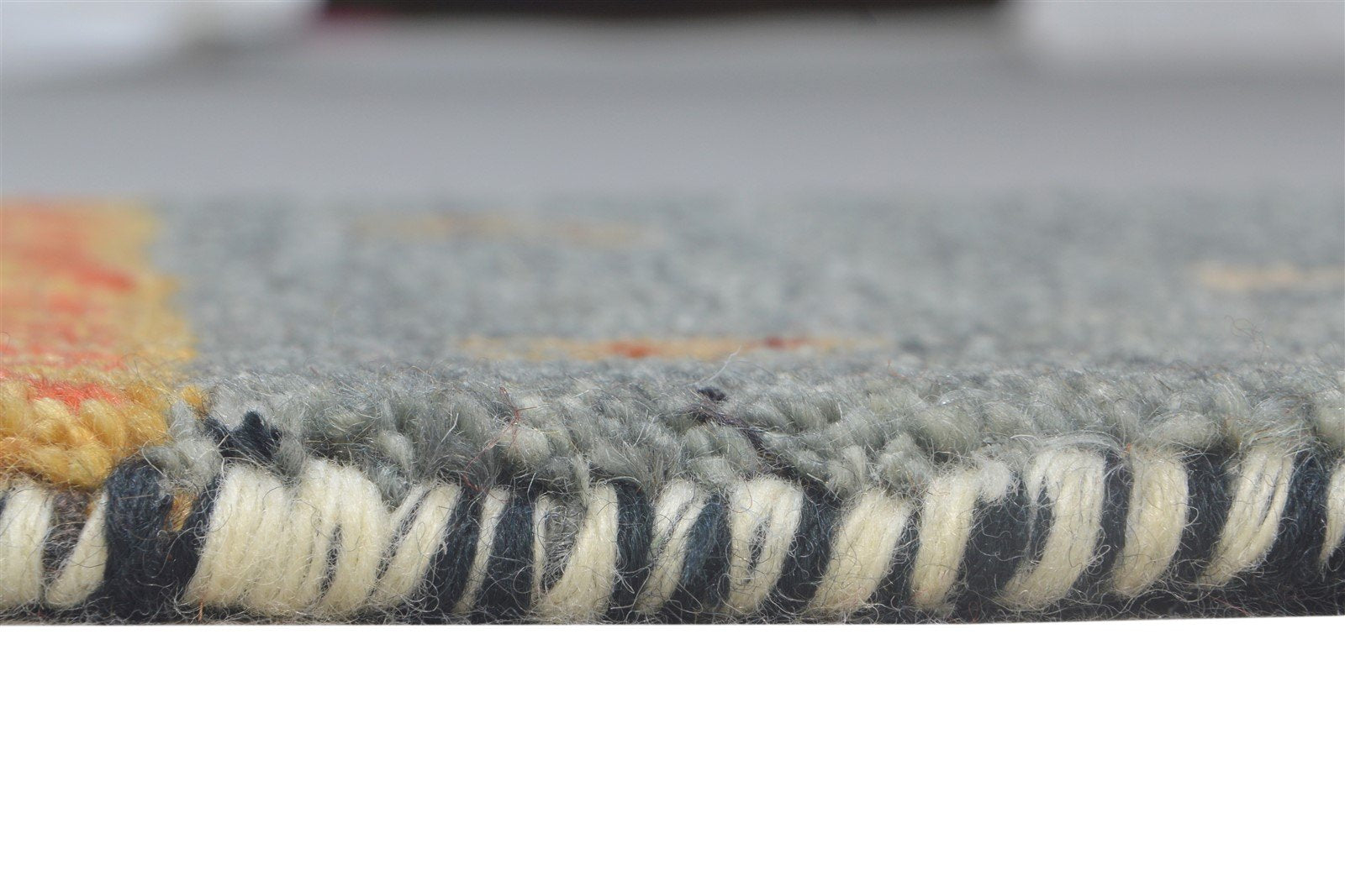 1' X 2' Rug Wool Grey Persian Hand Knotted Southwestern Tribal Small Carpet 7865182453909