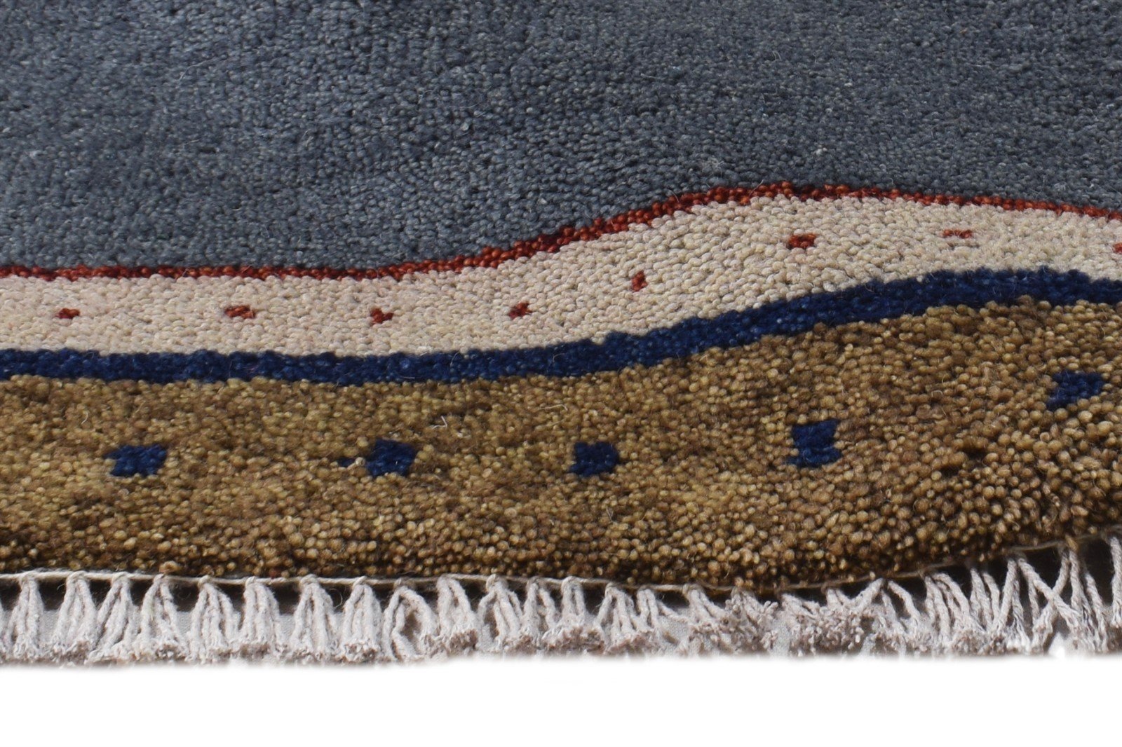 Marcille 1' X 2' Rug Wool Grey Persian Hand Knotted Southwestern Tribal 7865185861781