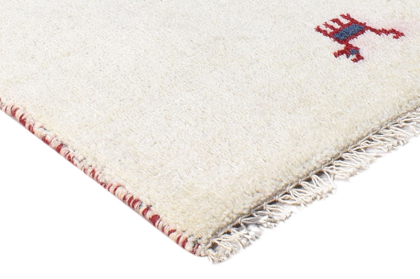 1' X 2' Rug Wool Ivory Southwestern Hand Knotted American Tribal Small Carpet 7865061245077