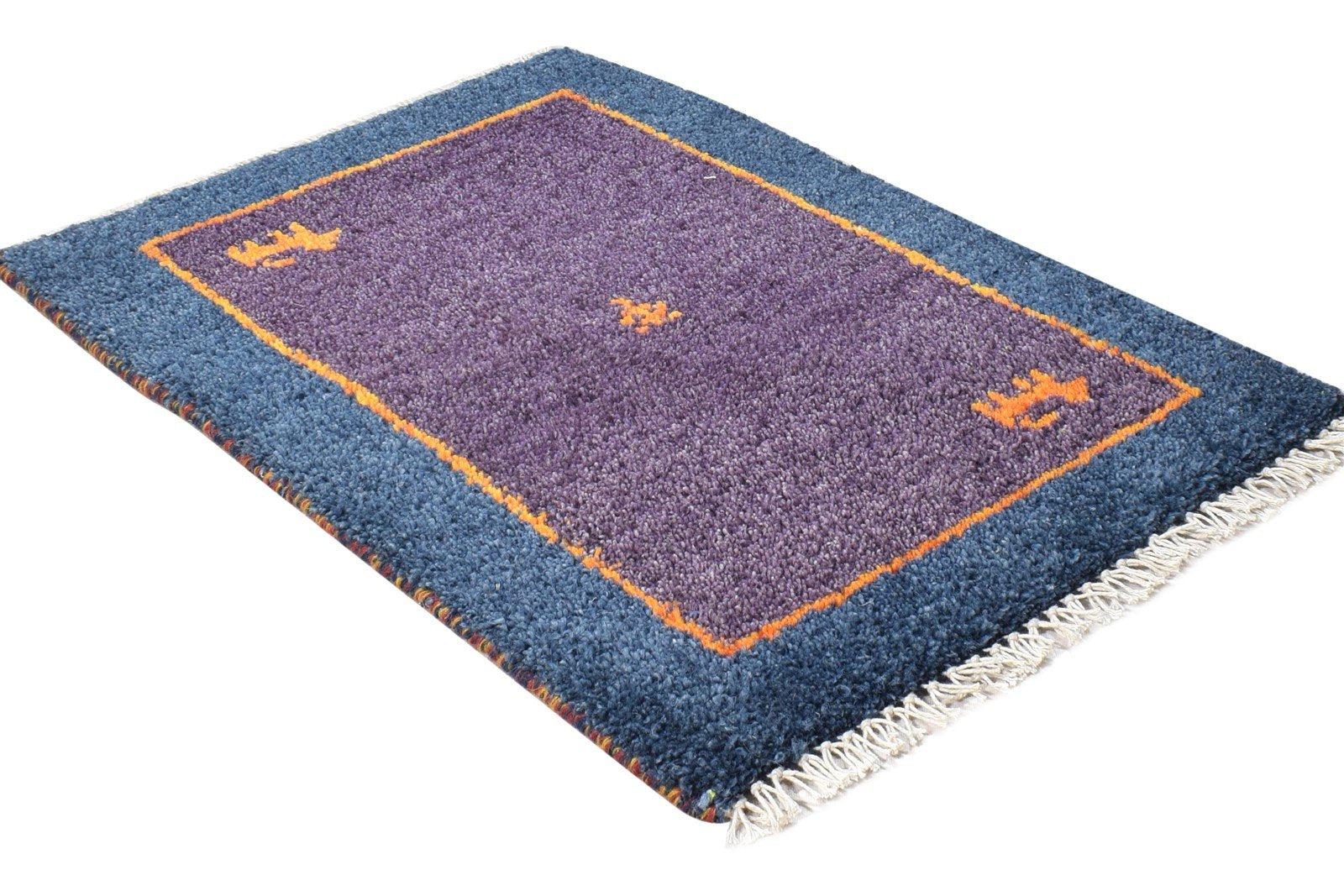 1' X 2' Rug Wool Purple Southwestern Hand Knotted American Tribal Small Carpet 7865058164885