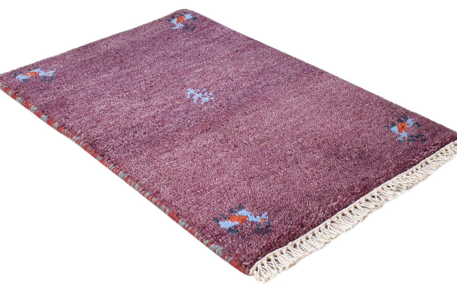 1' X 2' Rug Wool Purple Southwestern Hand Knotted American Tribal Small Carpet 7865090998421