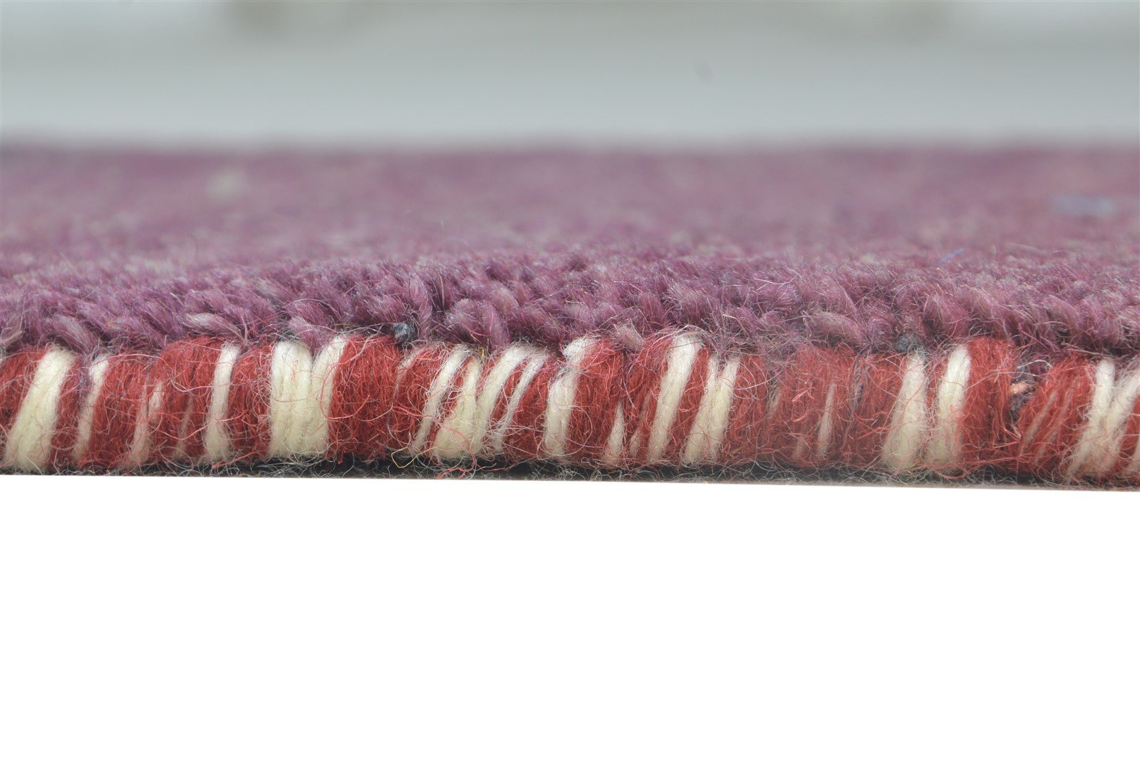 1' X 2' Rug Wool Purple Southwestern Hand Knotted Gabbeh Tribal Small Carpet 7865096306837