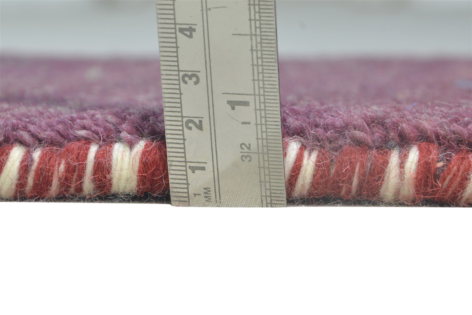 1' X 2' Rug Wool Purple Southwestern Hand Knotted Gabbeh Tribal Small Carpet 7865096306837
