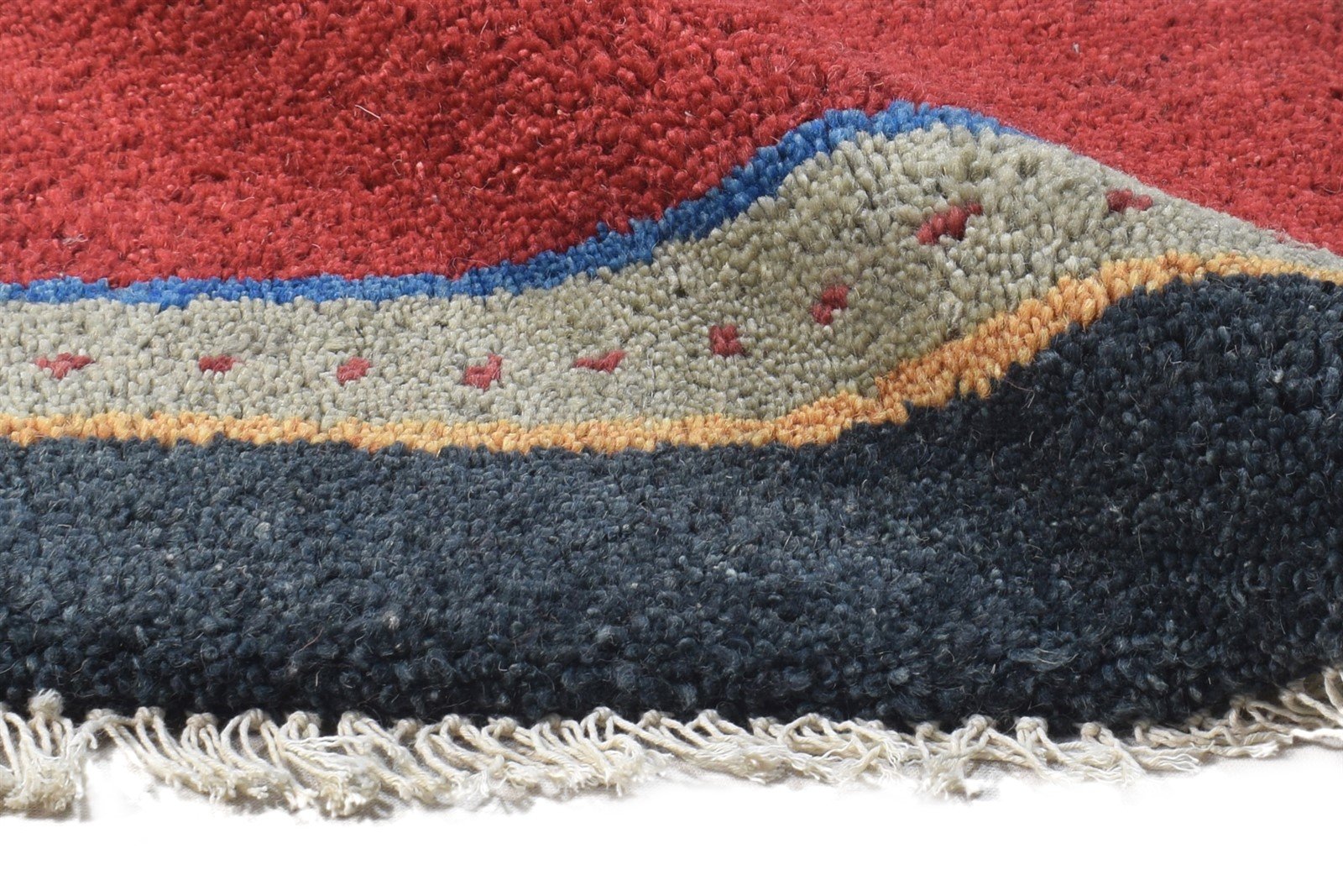 Reeta 1' X 2' Rug Wool Red Tribal Hand Knotted Gabbeh Southwestern 7864505172117