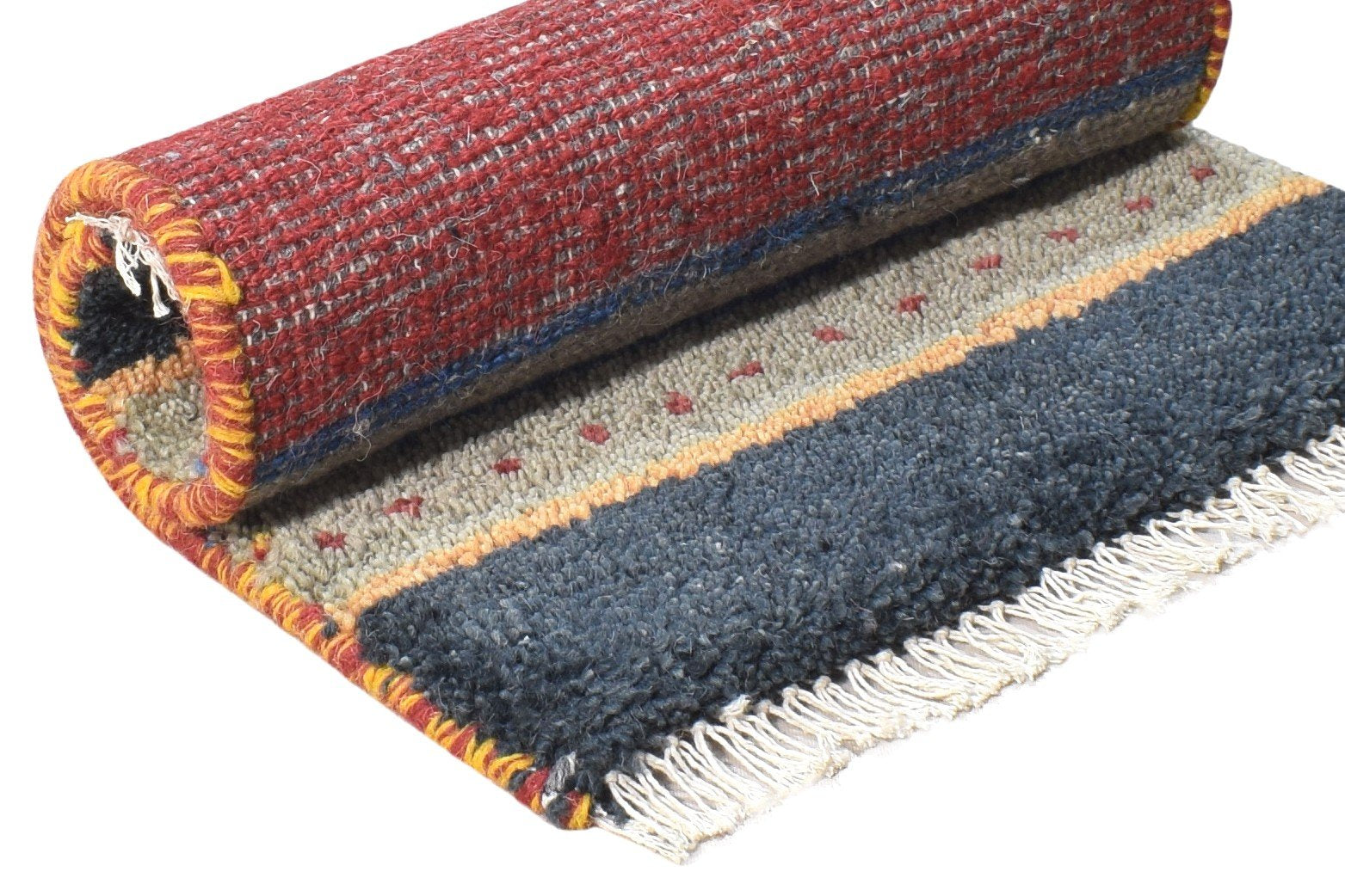 Reeta 1' X 2' Rug Wool Red Tribal Hand Knotted Gabbeh Southwestern 7864505172117