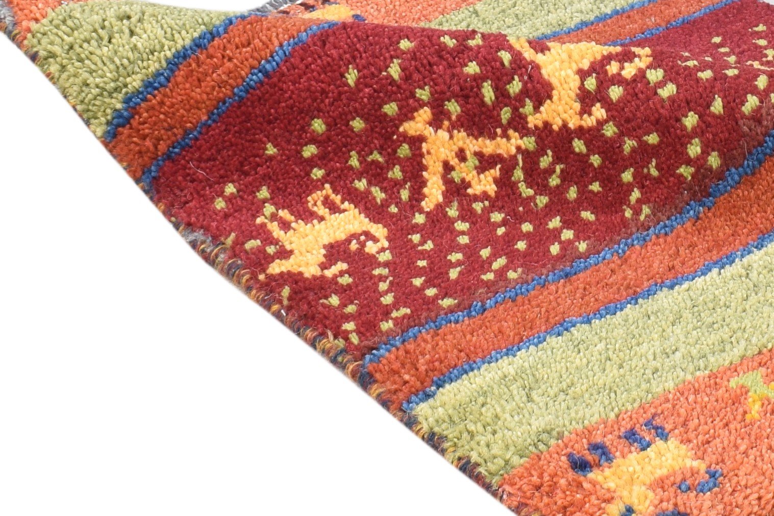 1' X 2' Rug Wool Rust Southwestern Hand Knotted American Tribal Small Carpet 7865058525333