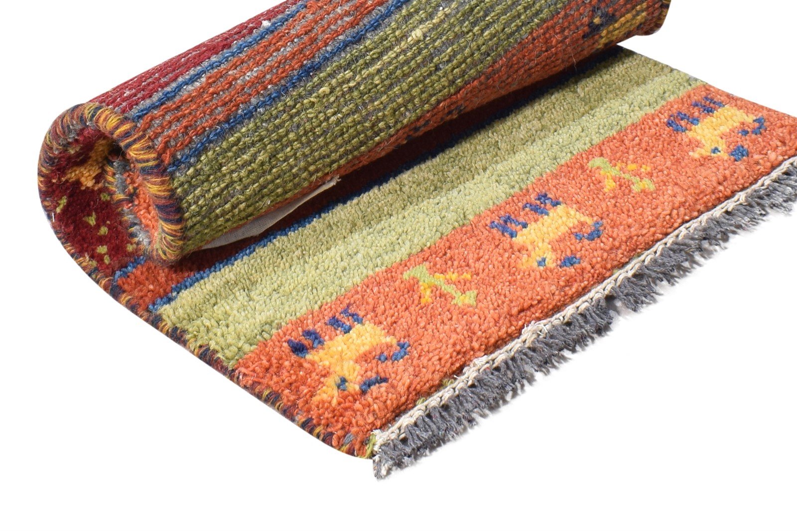 1' X 2' Rug Wool Rust Southwestern Hand Knotted American Tribal Small Carpet 7865058525333