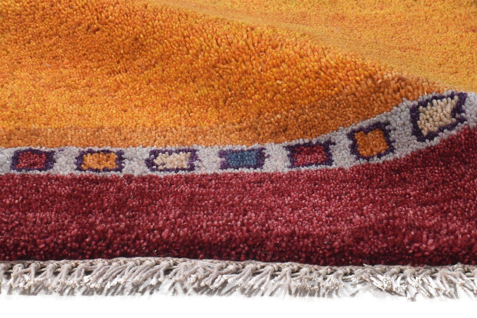 Stephine 1' X 2' Rug Wool Rust Tribal Hand Knotted Gabbeh Southwestern 7864503533717