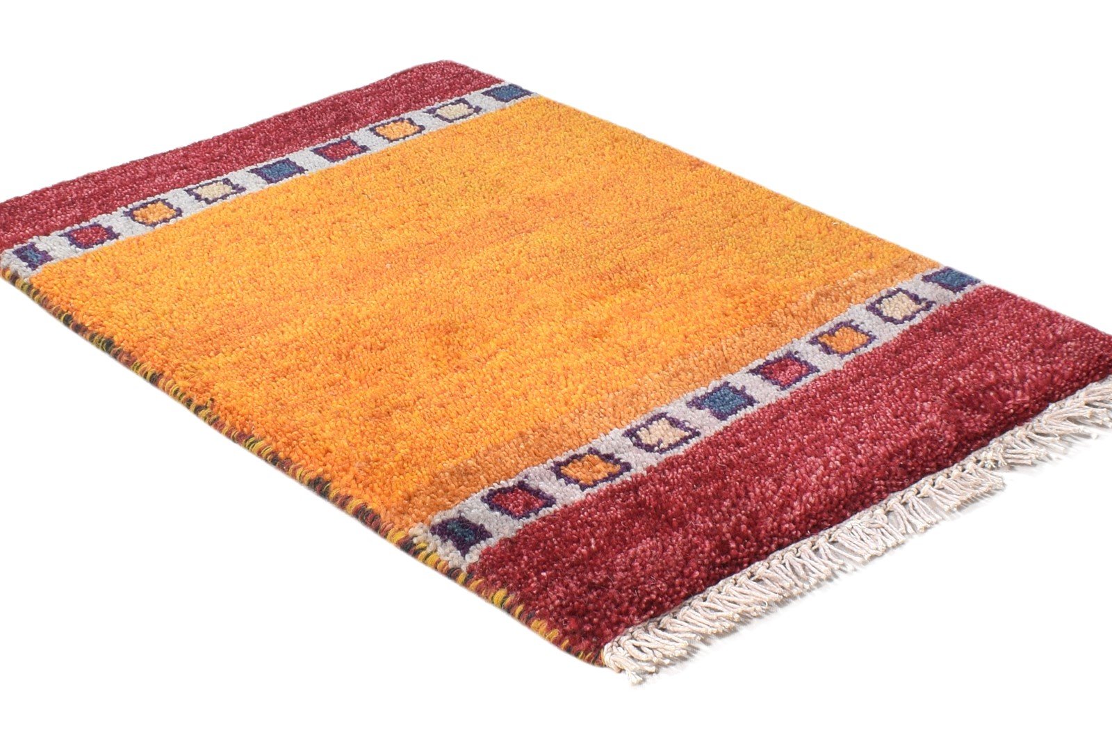Stephine 1' X 2' Rug Wool Rust Tribal Hand Knotted Gabbeh Southwestern 7864503533717