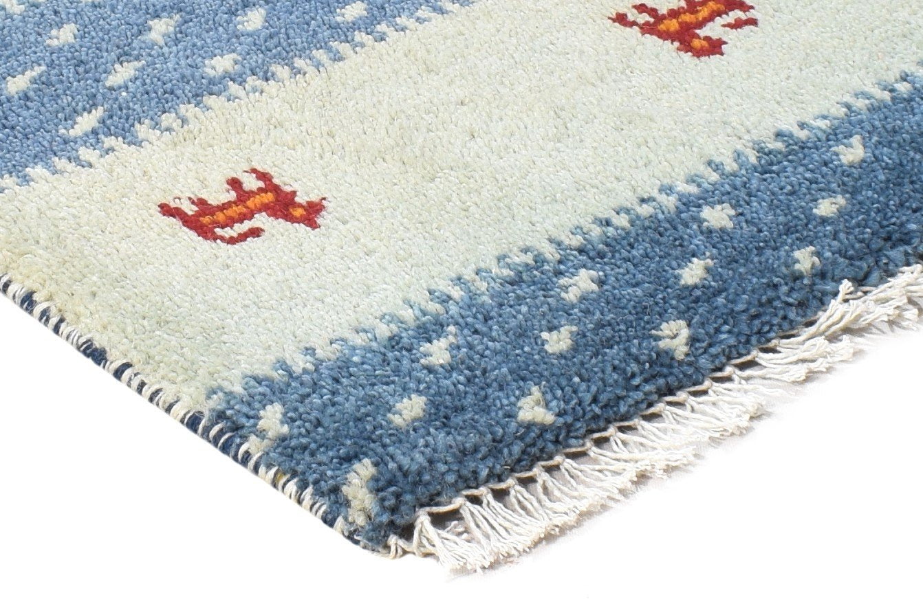 Celestyna 1' X 2' Rug Wool Sage Tribal Hand Knotted Gabbeh Southwestern 7864504844437