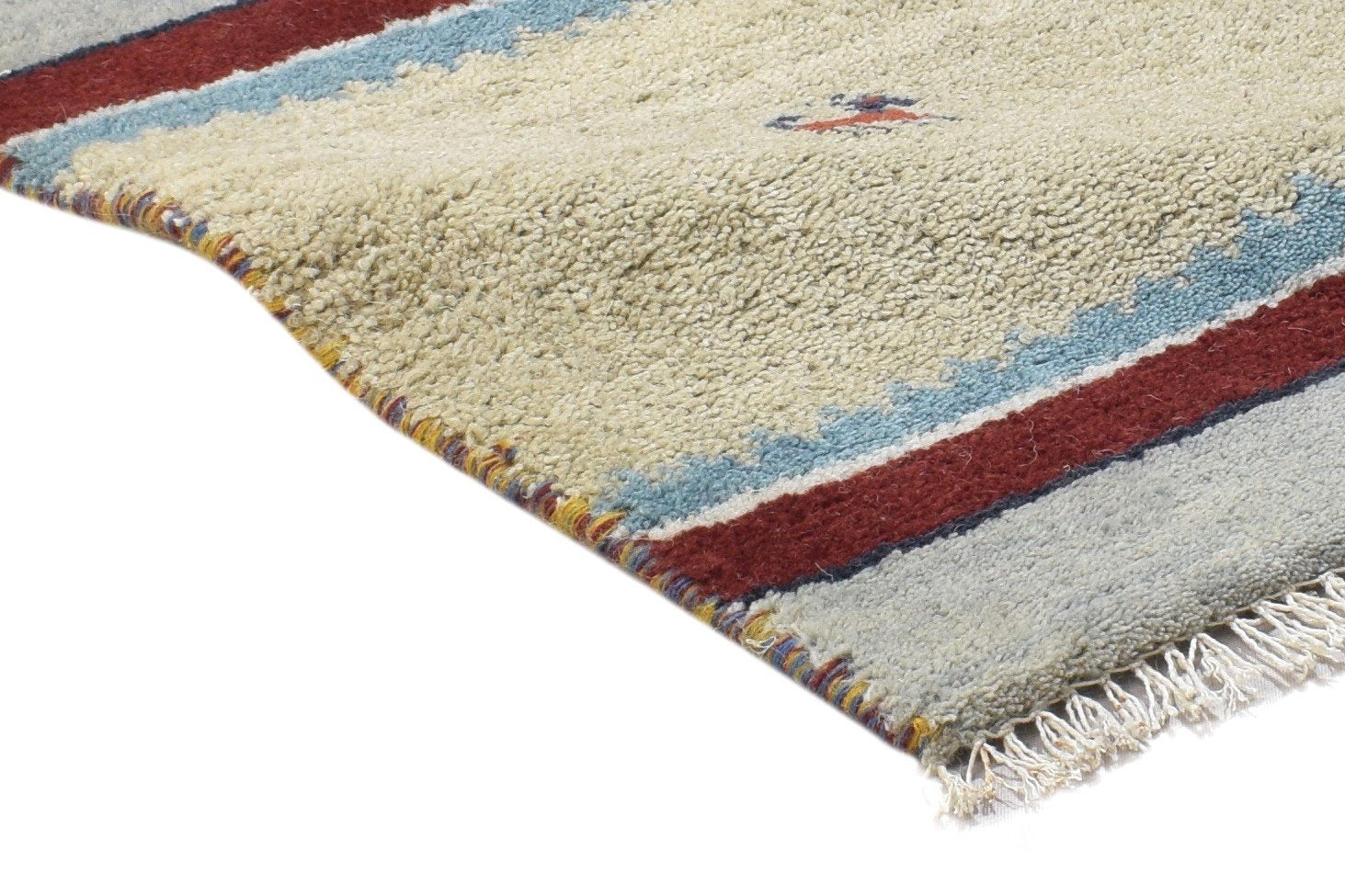 Adrienne 1' X 2' Rug Wool Sand Persian Hand Knotted Gabbeh Southwestern 7864209473685