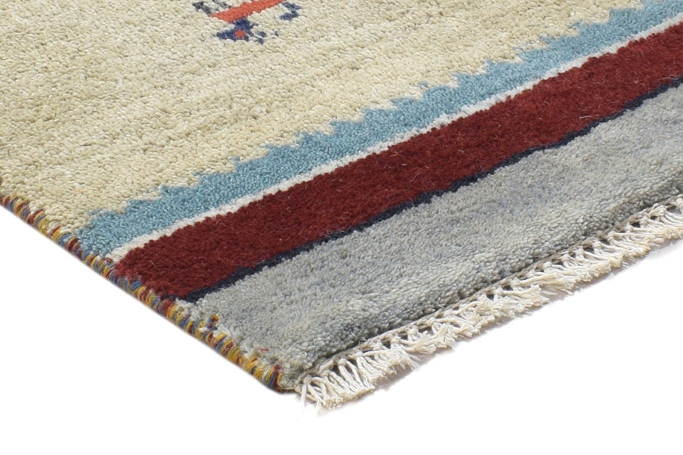 Adrienne 1' X 2' Rug Wool Sand Persian Hand Knotted Gabbeh Southwestern 7864209473685