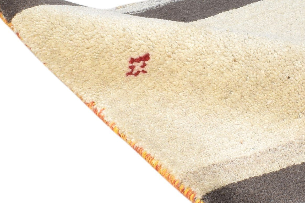 1' X 2' Rug Wool Sand Tribal Hand Knotted Gabbeh Southwestern Small Carpet 7864509300885