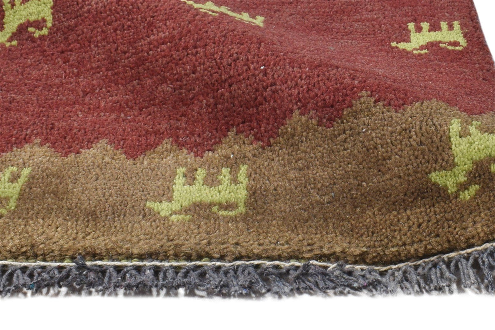 Heida 1' X 2' Rug Wool Wine Southwestern Hand Knotted American Tribal 7865091424405