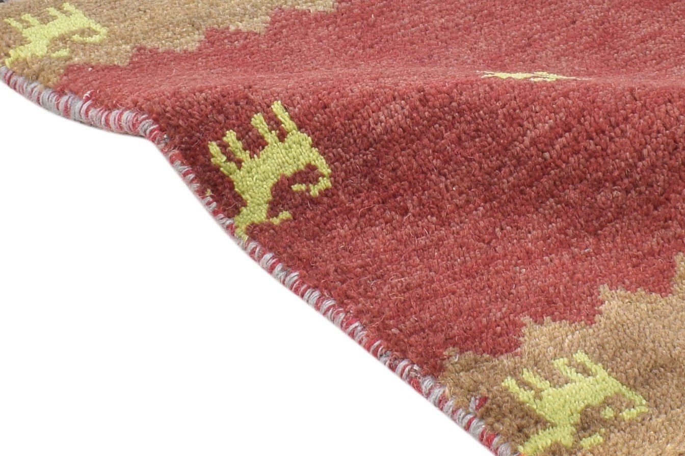 Heida 1' X 2' Rug Wool Wine Southwestern Hand Knotted American Tribal 7865091424405