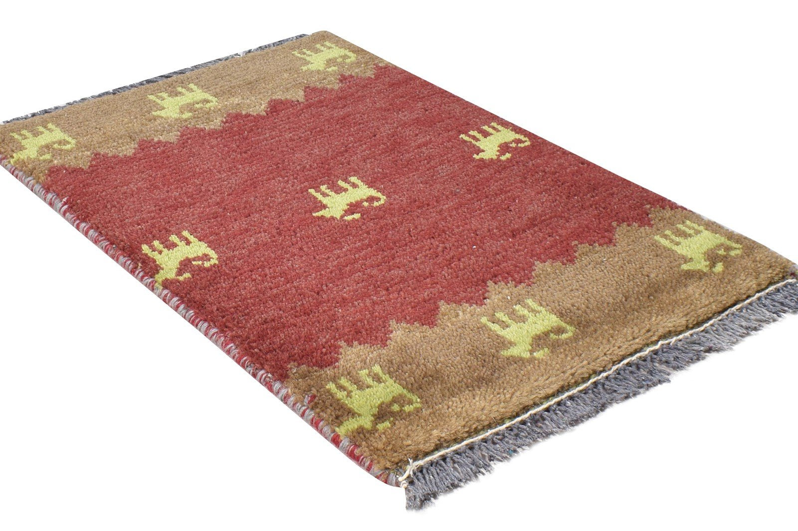 Heida 1' X 2' Rug Wool Wine Southwestern Hand Knotted American Tribal 7865091424405