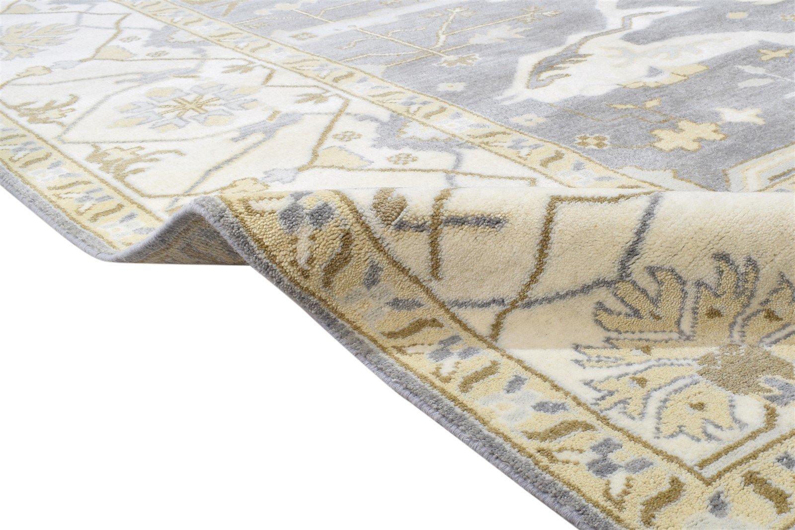 Cathlene 10' X 14' Rug Wool Blue Persien Hand Knotted Oushak Oriental 7864327209109