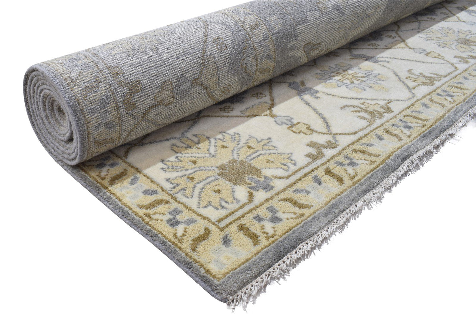 Cathlene 10' X 14' Rug Wool Blue Persien Hand Knotted Oushak Oriental 7864327209109