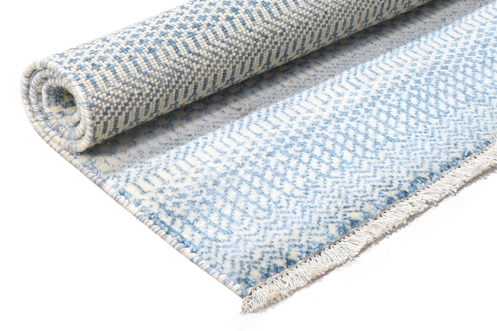 100% Wool / Art Silk Charcoal Rug 2X3 Modern Hand Knotted Scandinavian Grass Trellis Small 7864316166293