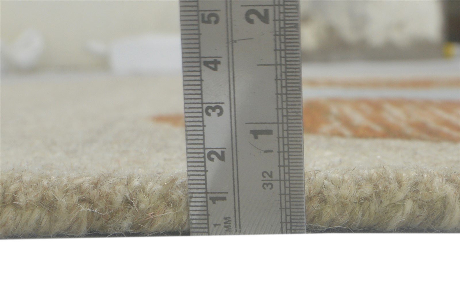 100% Wool / Art Silk Cream Rug 5X8 Modern Hand Tufted Scandinavian Circles Room Size 7864084856981