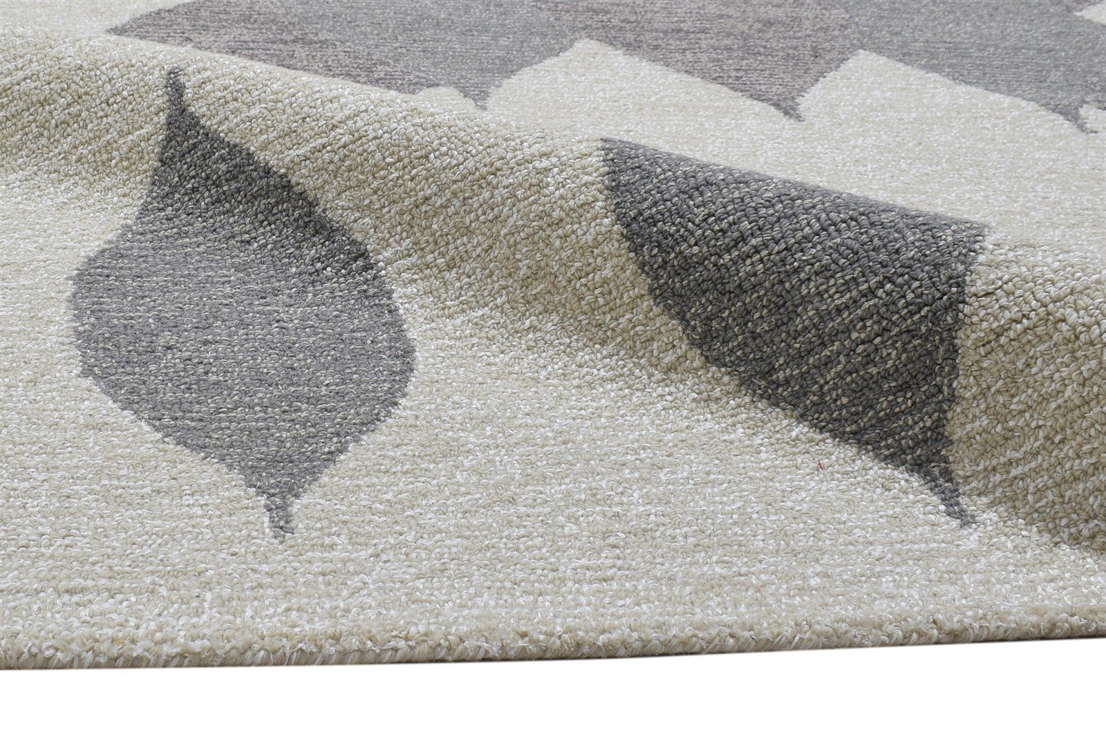 Donelle 100% Wool / Art Silk Grey Rug 5X8 Modern Hand Tufted Indian Animal Print 7864085610645