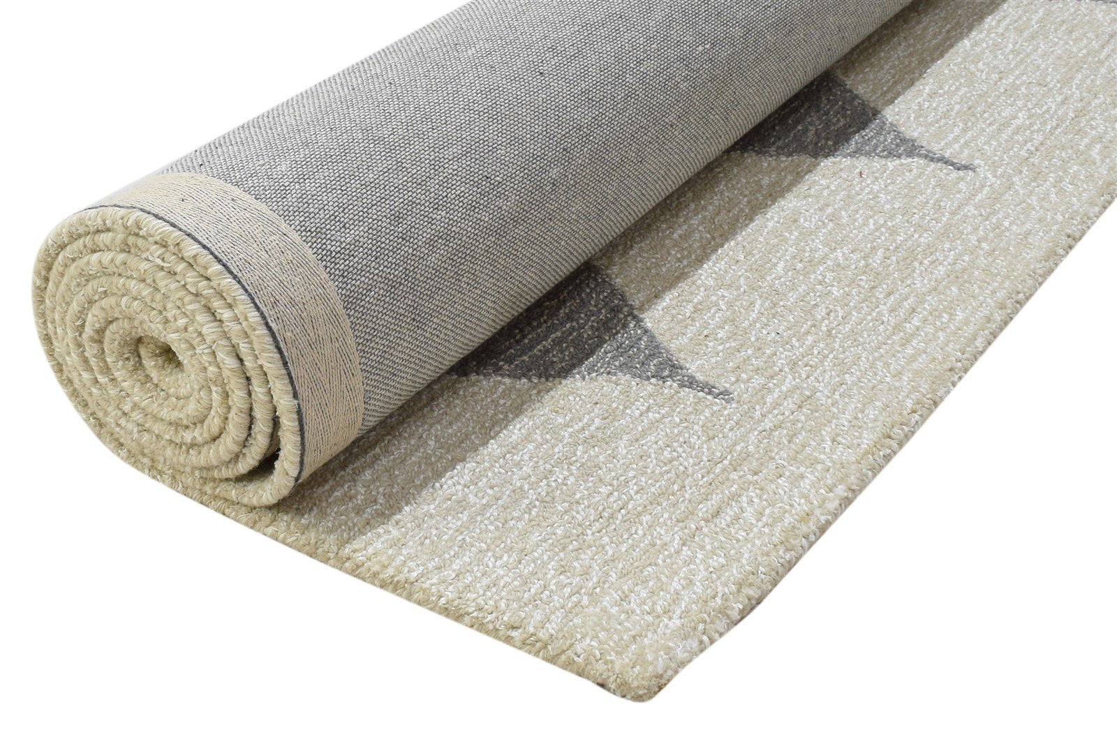Donelle 100% Wool / Art Silk Grey Rug 5X8 Modern Hand Tufted Indian Animal Print 7864085610645