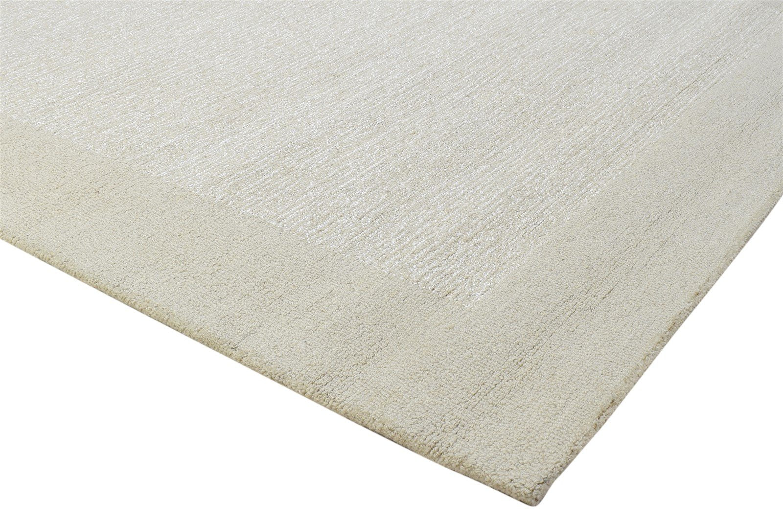 100% Wool / Art Silk Grey Rug 5X8 Modern Hand Tufted Scandinavian Bordered Room Size 7864084824213
