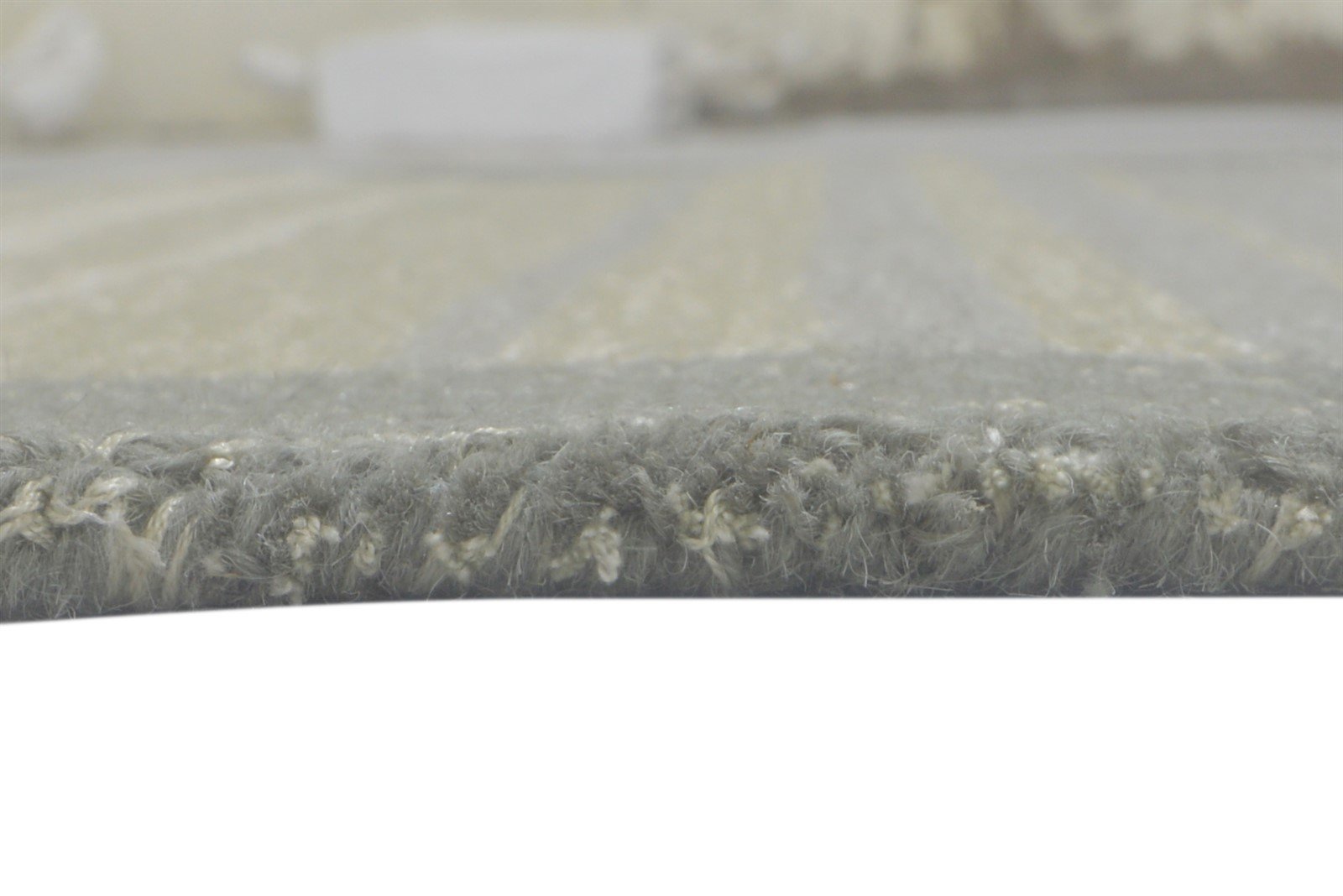 100% Wool / Art Silk Grey Rug 5X8 Modern Hand Tufted Scandinavian Bordered Room Size 7864085053589