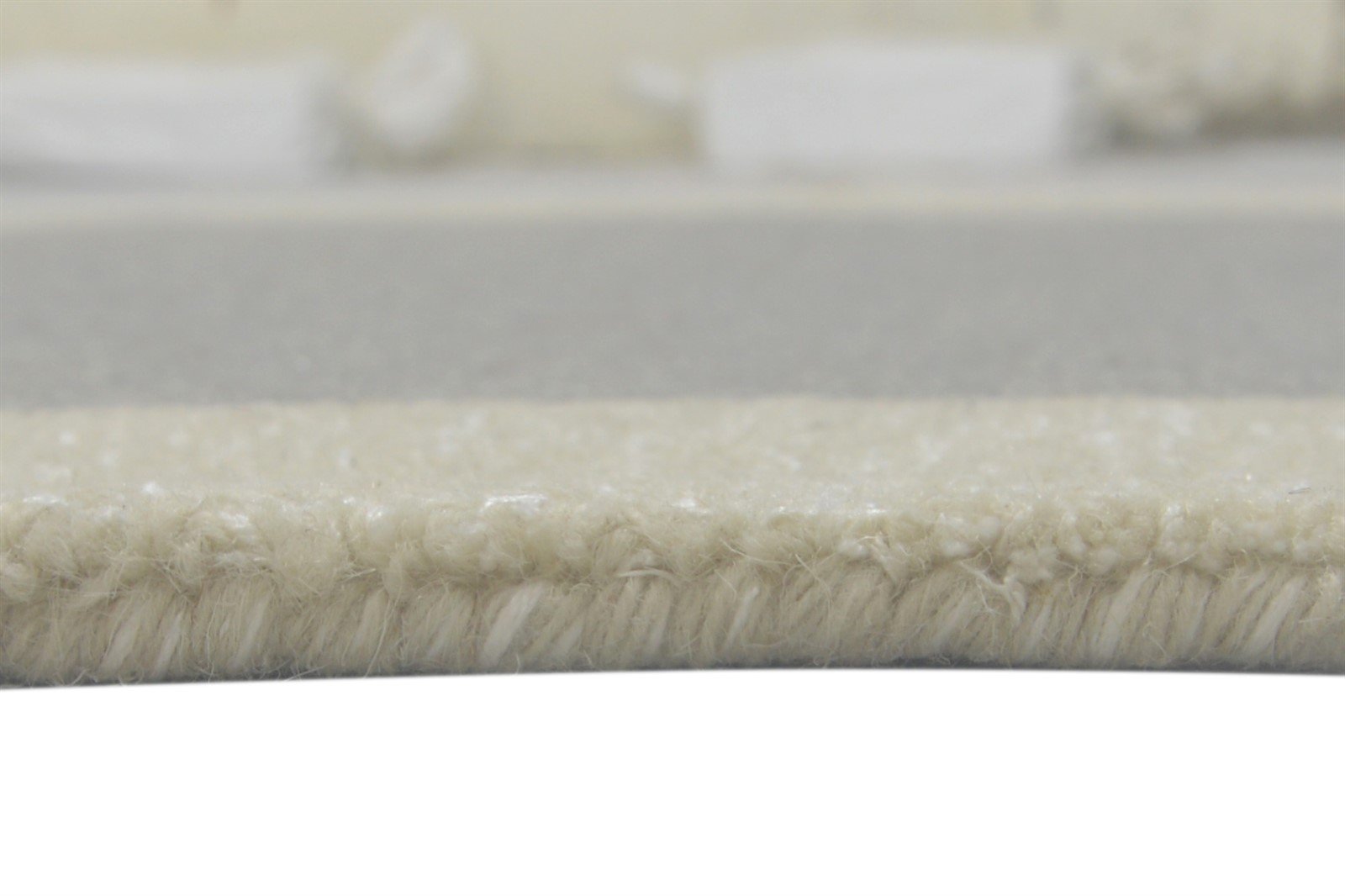 100% Wool / Art Silk Grey Rug 5X8 Modern Hand Tufted Scandinavian Bordered Room Size 7864085414037