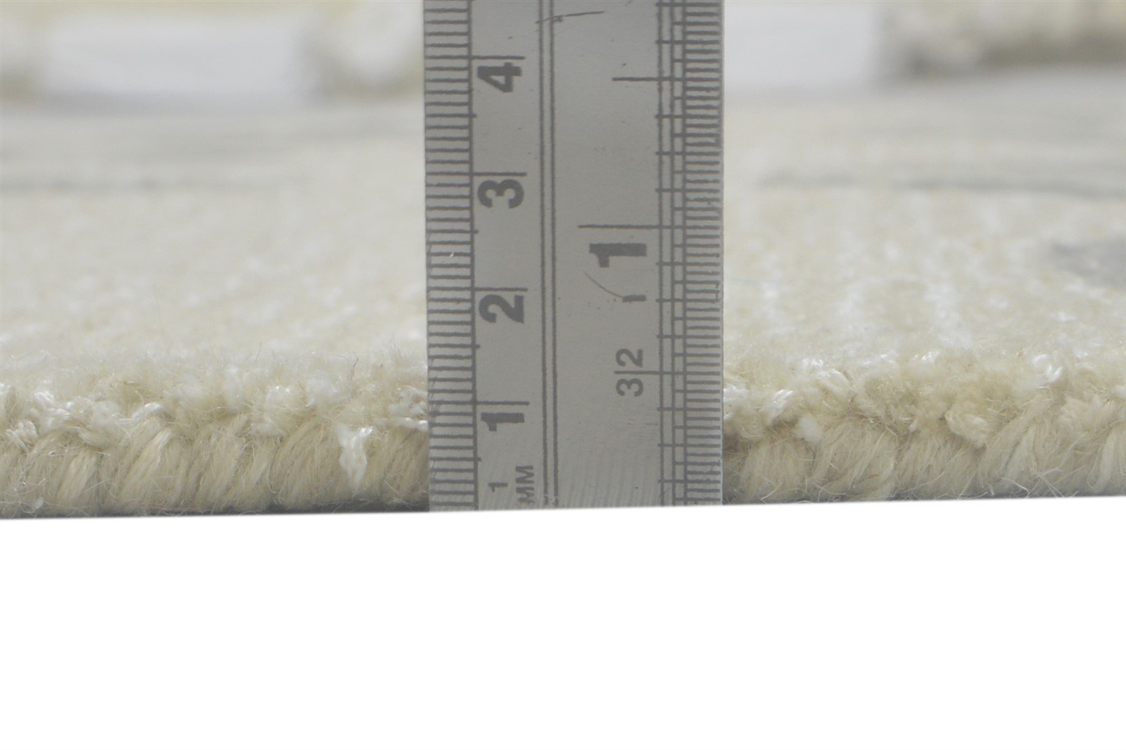 100% Wool / Art Silk Ivory Rug 5X8 Modern Hand Tufted Indian Abstract Room Size 7864085577877