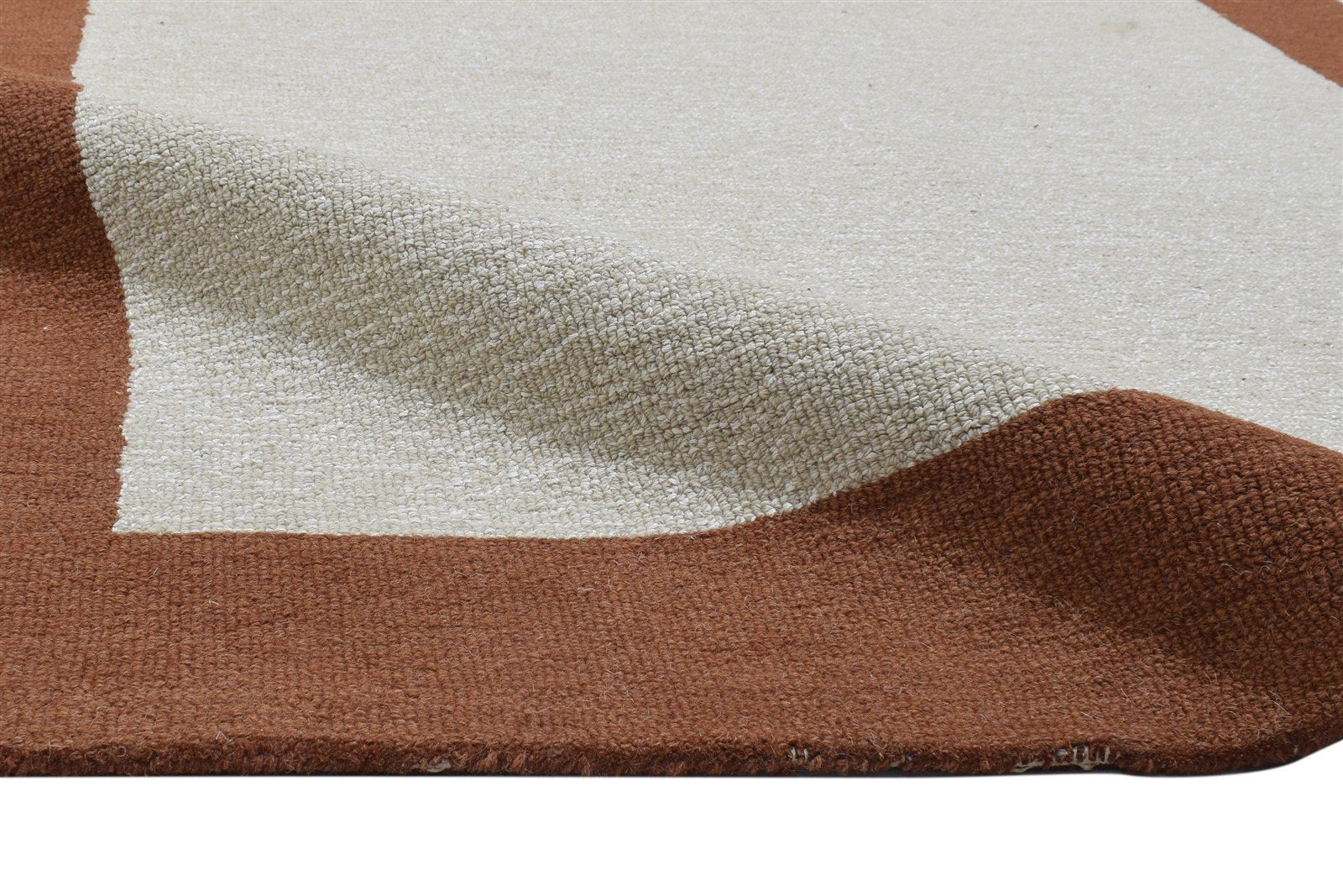 100% Wool / Art Silk Rug 5X8 Modern Hand Tufted Scandinavian Bordered Room Size 7864087609493