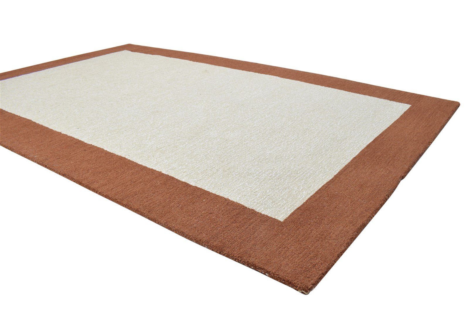 100% Wool / Art Silk Rug 5X8 Modern Hand Tufted Scandinavian Bordered Room Size 7864087609493