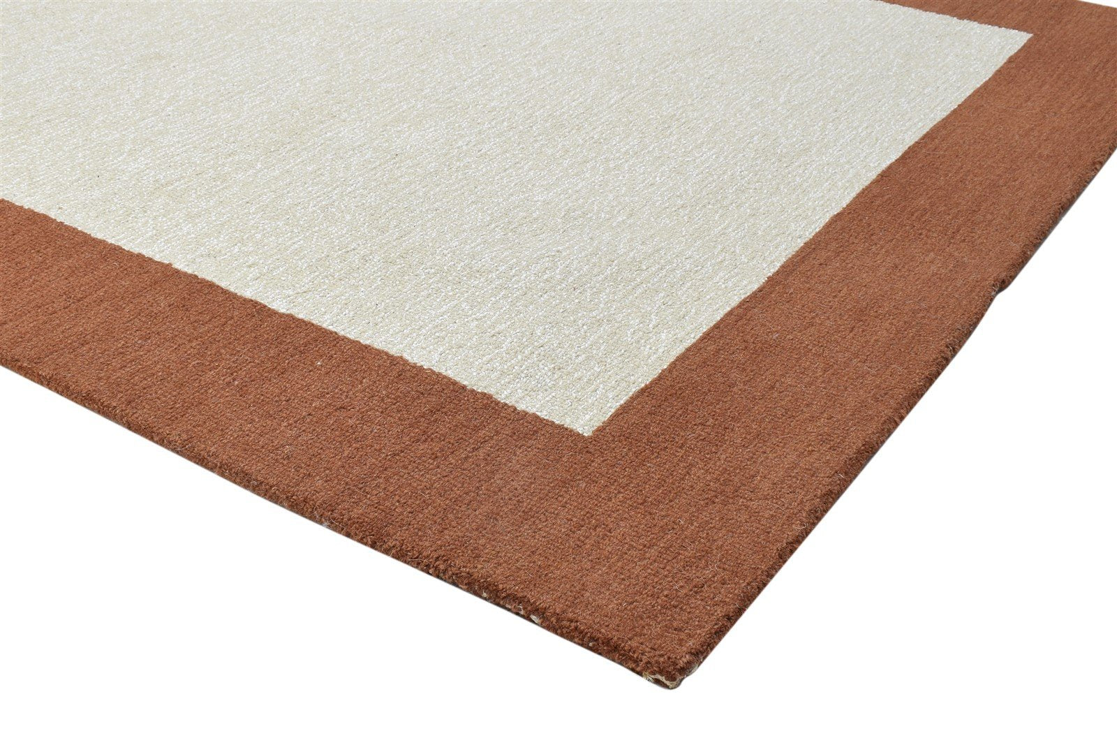100% Wool / Art Silk Rug 5X8 Modern Hand Tufted Scandinavian Bordered Room Size 7864087609493