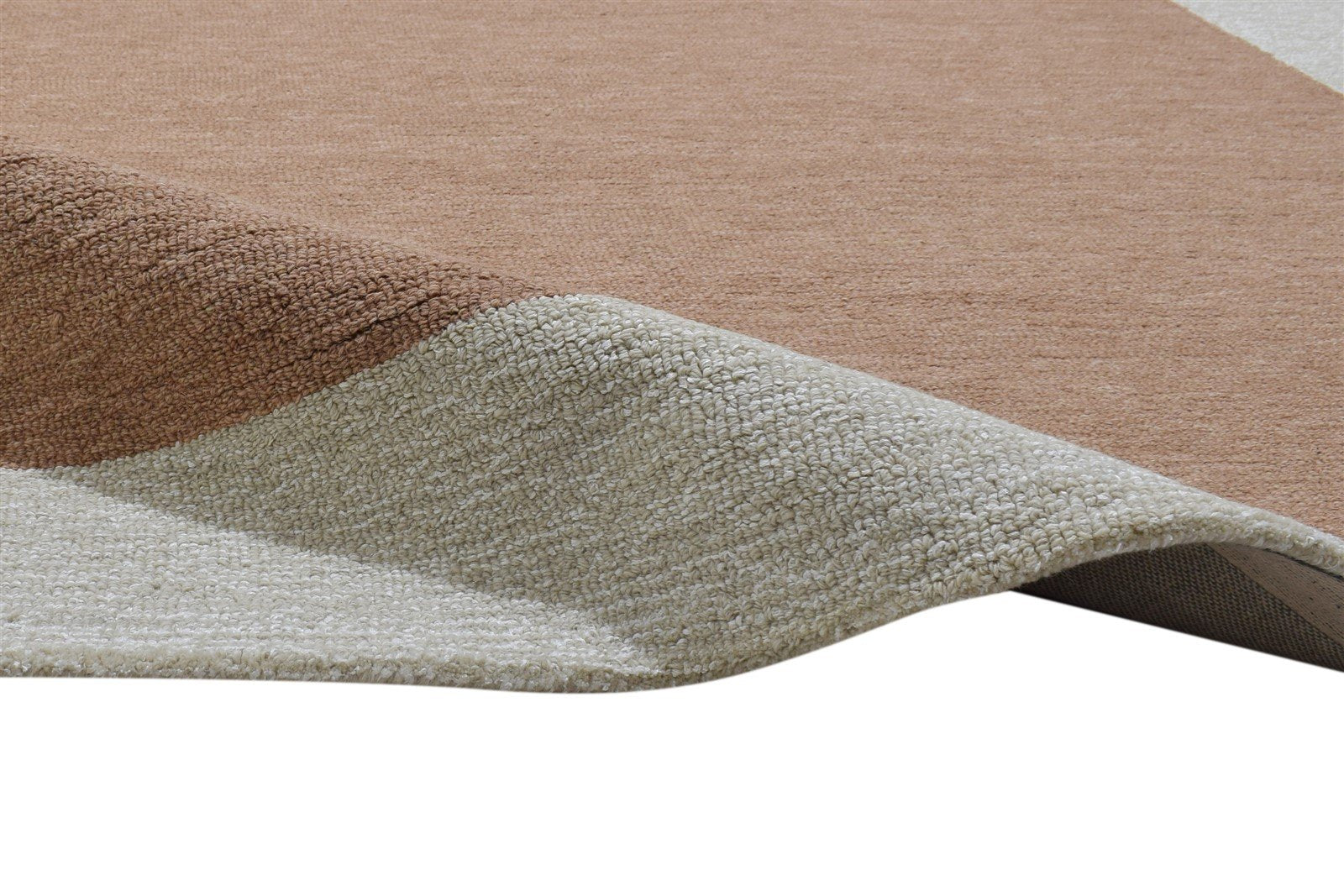 100% Wool / Art Silk Rust Rug 5X8 Modern Hand Tufted Scandinavian Bordered Room Size 7864084201621