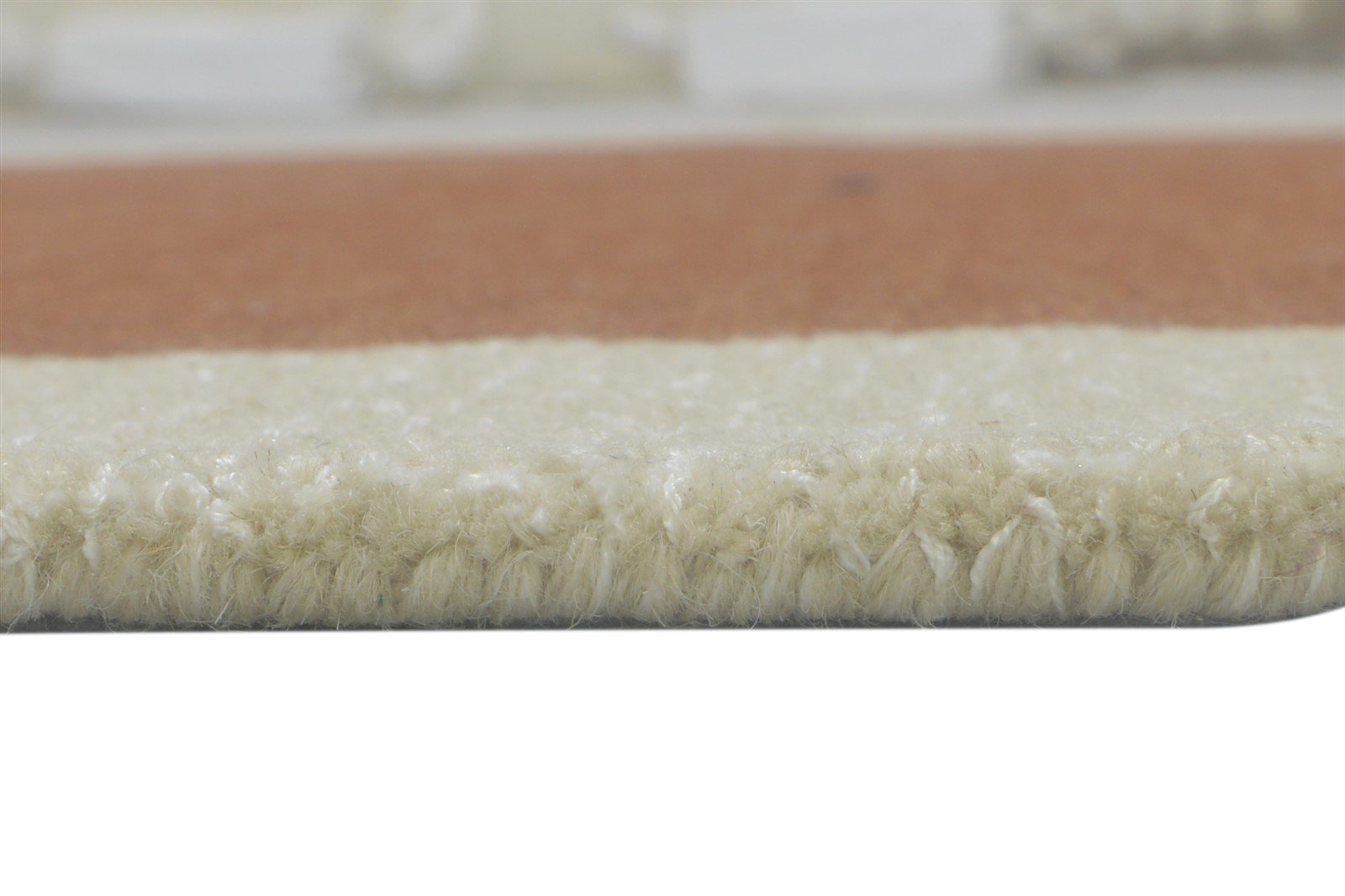 100% Wool / Art Silk Rust Rug 5X8 Modern Hand Tufted Scandinavian Bordered Room Size 7864084660373