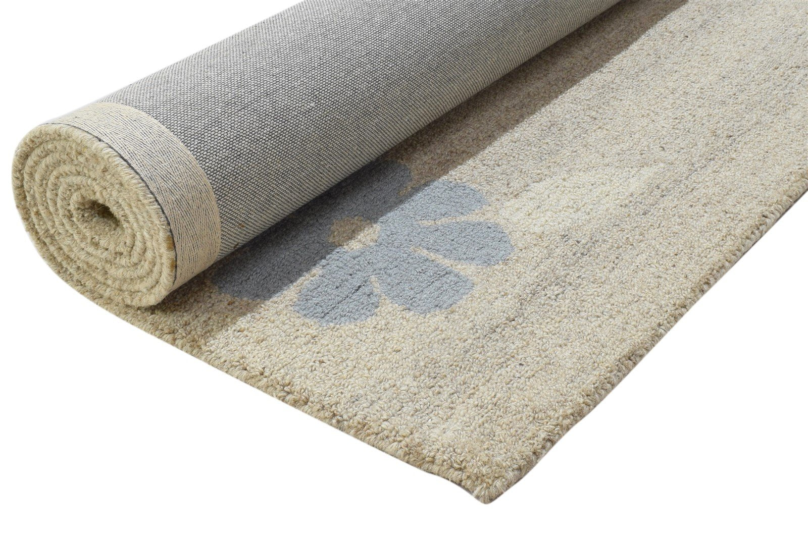 100% Wool / Art Silk Sage Rug 5X8 Modern Hand Tufted Scandinavian Floral Room Size 7864085250197