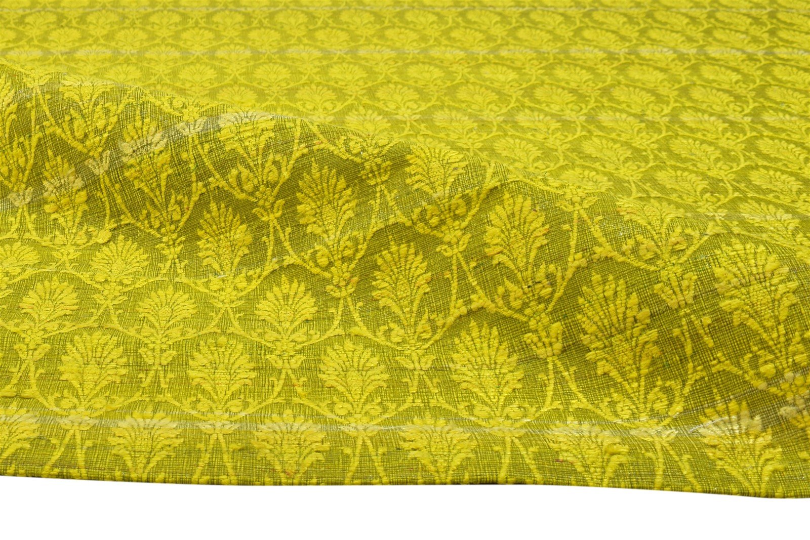 100% Wool / Art Silk Yellow Rug 5X7 Modern Jacquard Loom French Floral Room Size 7864179163285