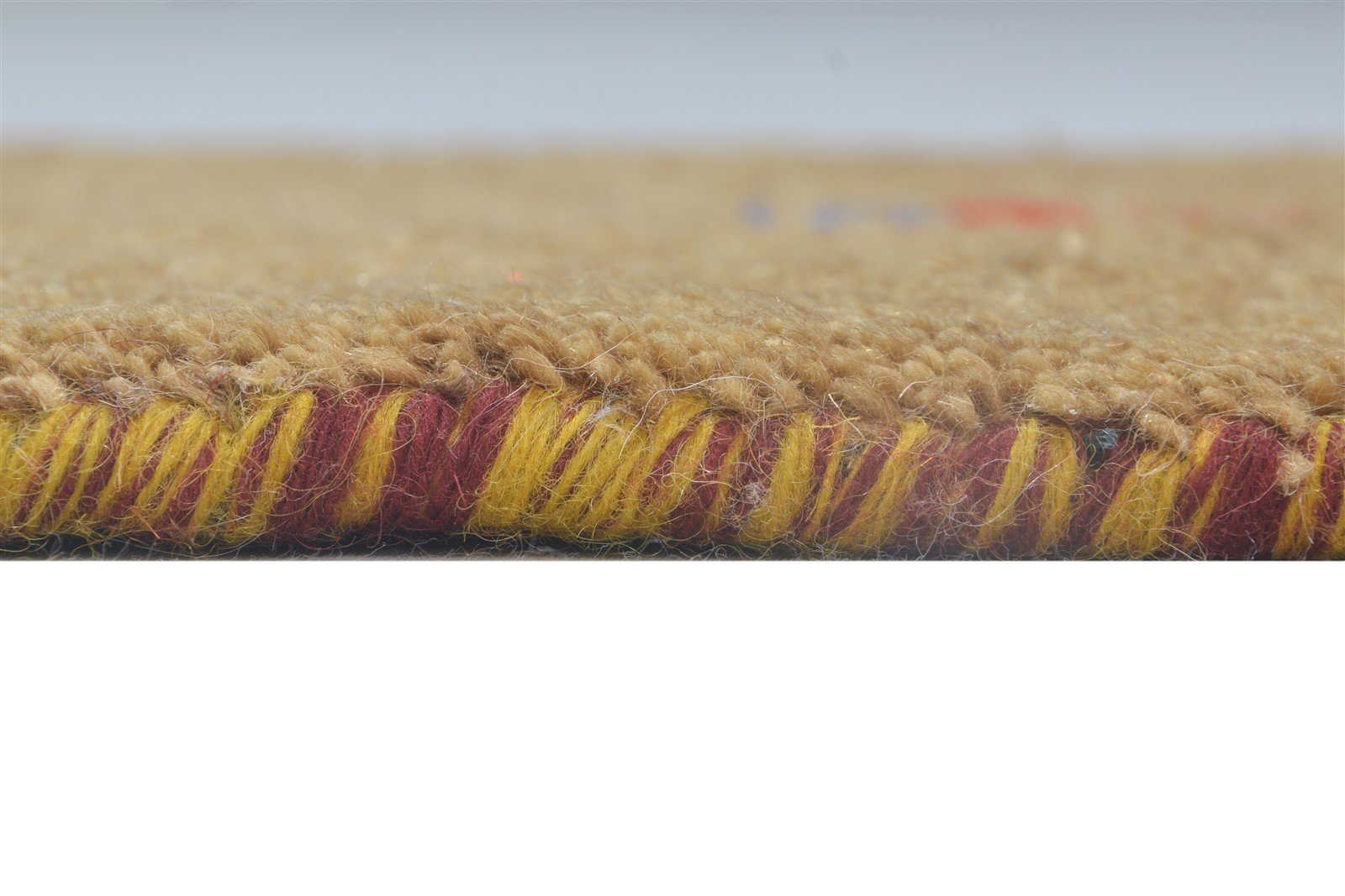 100% Wool Beige Rug 1X2 Persian Hand Knotted Gabbeh Southwestern Small Carpet 7864203542677