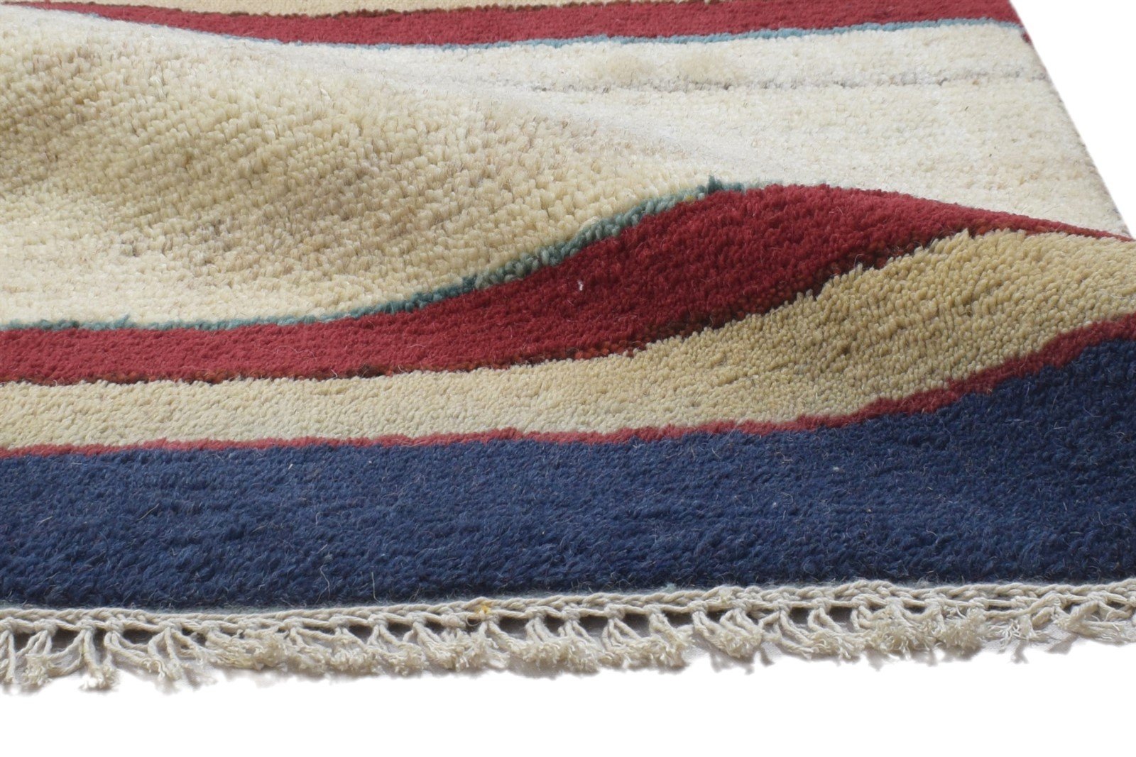 Julietta 100% Wool Beige Rug 1X2 Persian Hand Knotted Gabbeh Southwestern 7864213733525