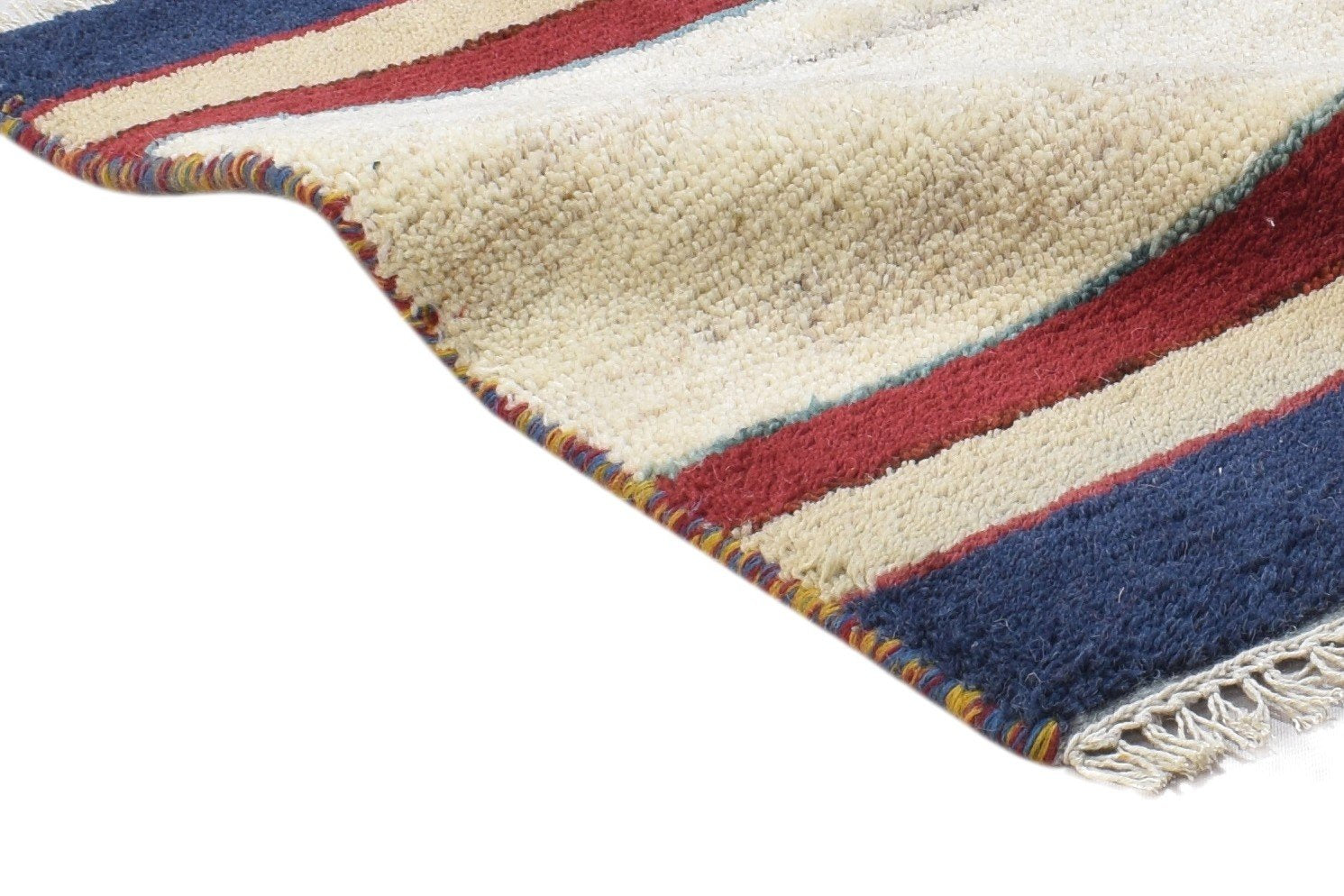 Julietta 100% Wool Beige Rug 1X2 Persian Hand Knotted Gabbeh Southwestern 7864213733525
