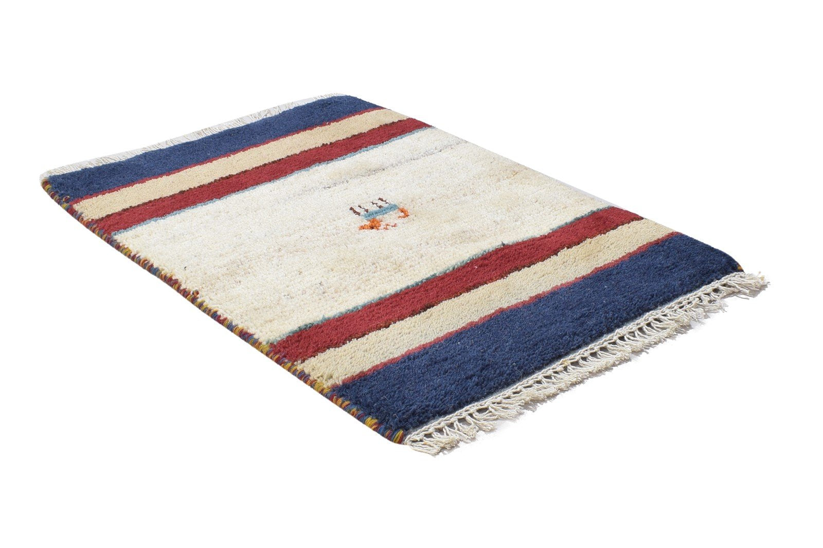 Julietta 100% Wool Beige Rug 1X2 Persian Hand Knotted Gabbeh Southwestern 7864213733525