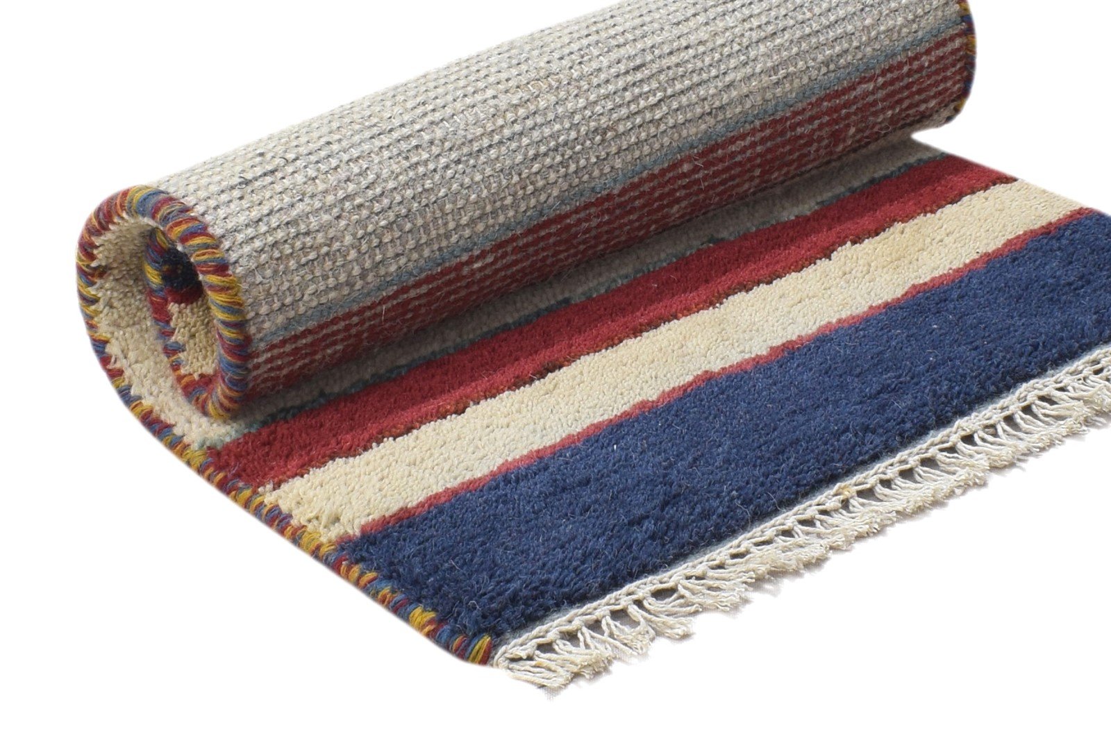 Julietta 100% Wool Beige Rug 1X2 Persian Hand Knotted Gabbeh Southwestern 7864213733525
