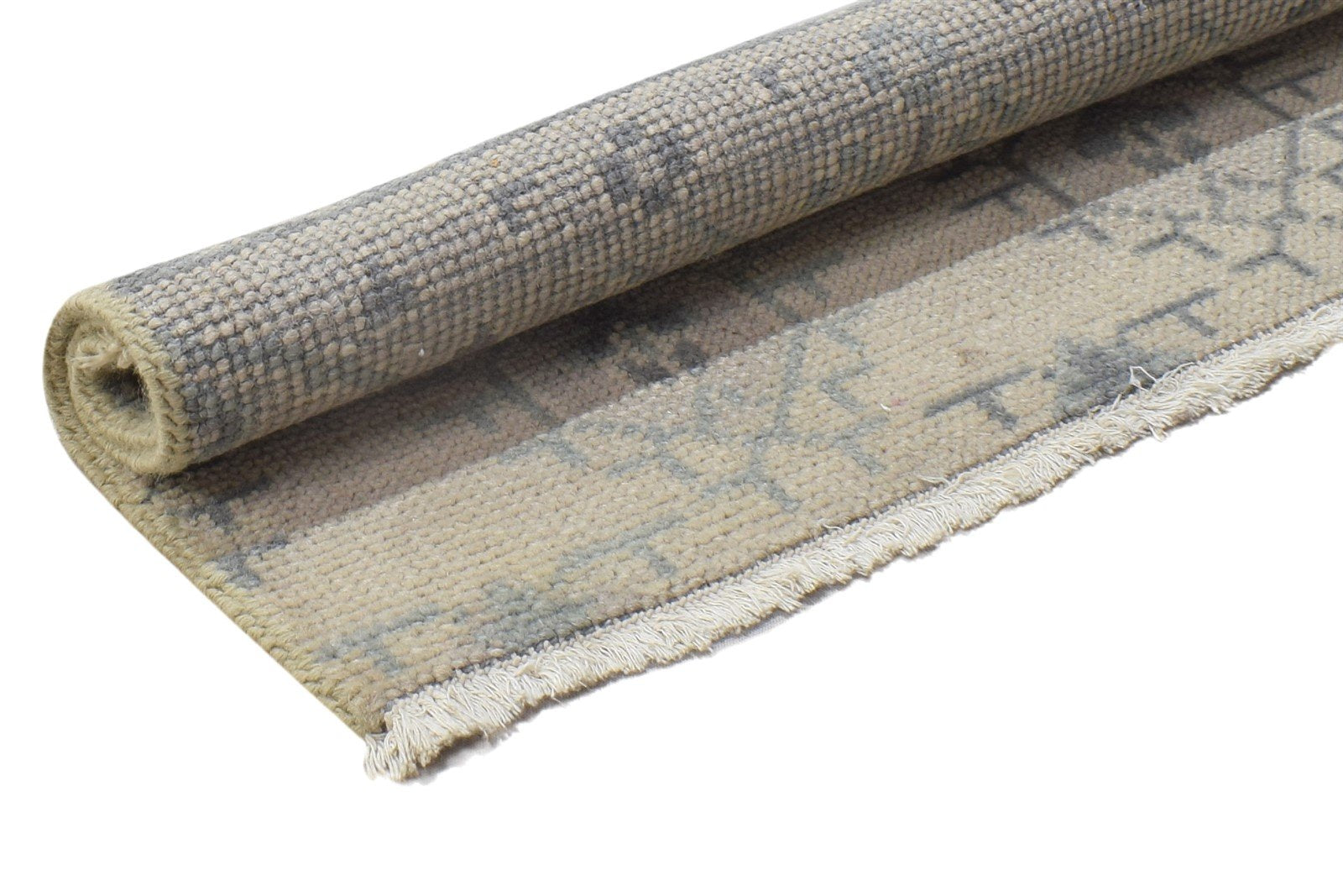 100% Wool Beige Rug 2' X 2' Persian Hand Knotted Bokhara Oriental Small Square 7864120246421